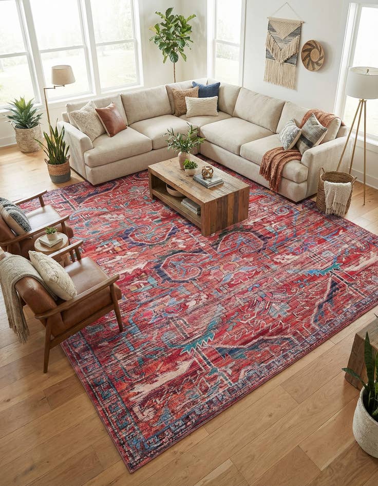 Detail image of 10' 6 x 10' 6 Washable Maahru Square Rug