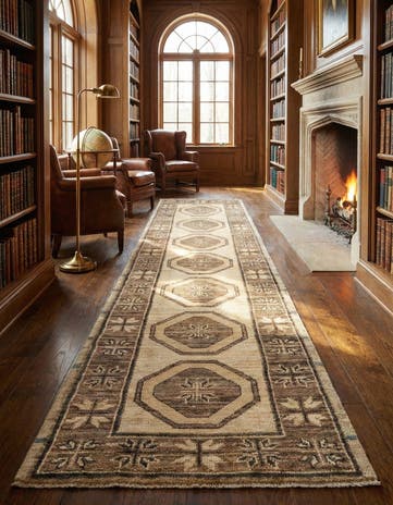 2' 9 x 10' 6 Hand Knotted Oushak Wool Runner Rug