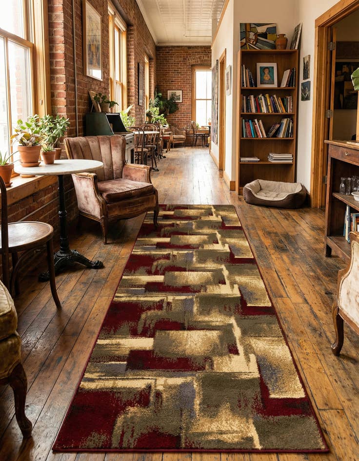 Detail image of 2' 2 x 10' Coffee Shop Runner Rug