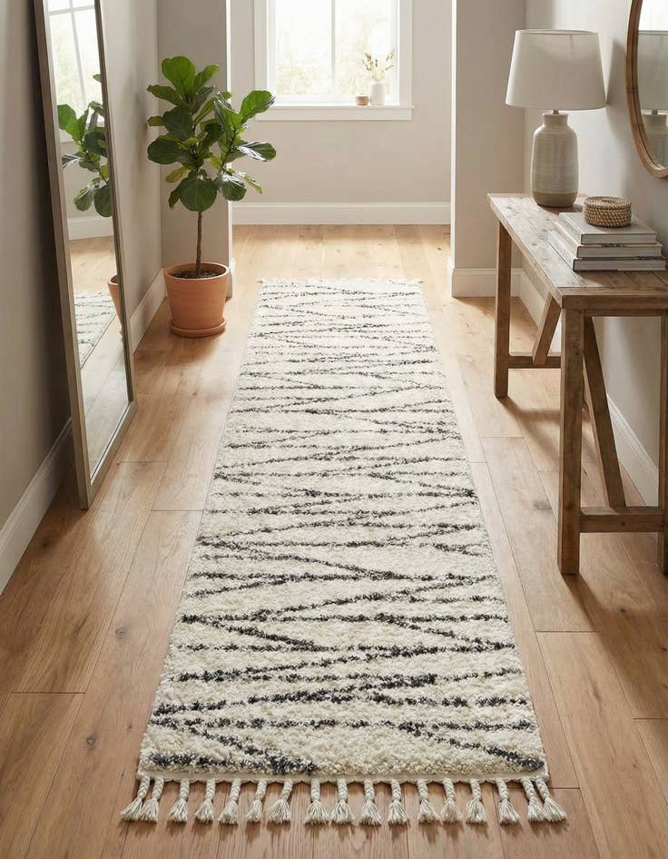 Detail image of 2' 7 x 12' Serenity Shag Runner Rug