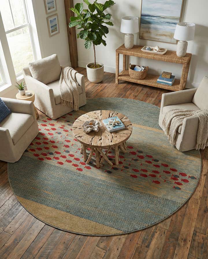 13' 1 x 13' 1 Hand Knotted Kashkuli Gabbeh Oriental Round Rug