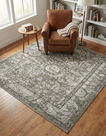Gray Miranda Square Rug