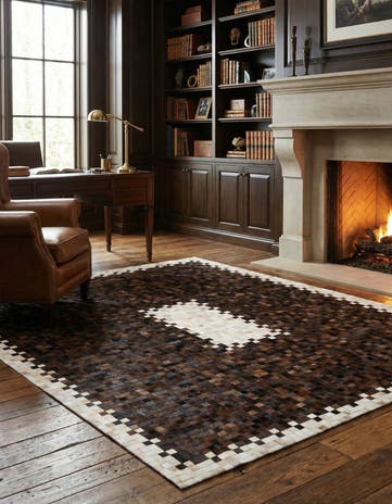 8' x 9' 9 Cowhide Stocks Rug