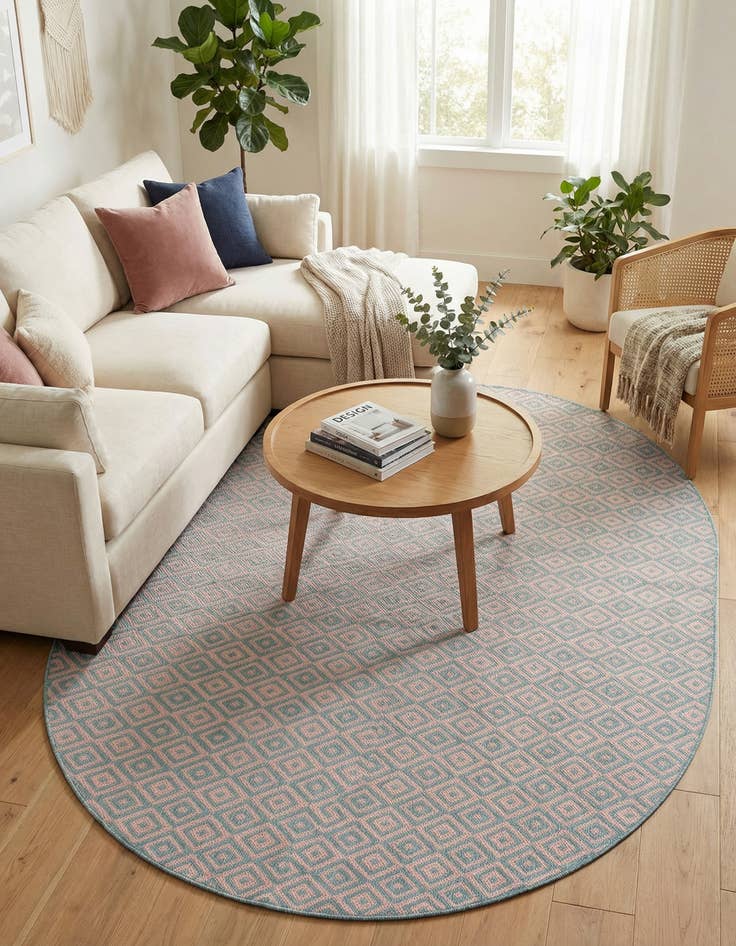 Detail image of 7' 10 x 10' Washable Jill Zarin Costa Rica Indoor / Outdoor Oval Rug