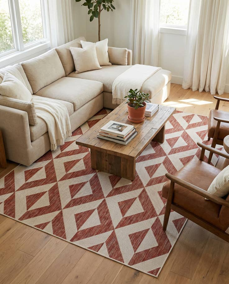 Detail image of 5' 3 x 8' Easy-Clean Jill Zarin Napa Indoor / Outdoor Rug