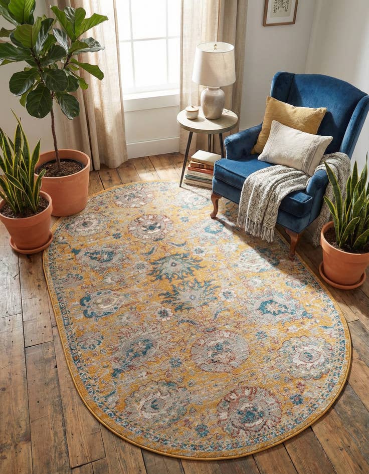 Detail image of 5' 3 x 8' Lola Oval Rug