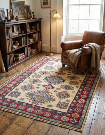4' 2 x 6' Hand Knotted Kazak Rug