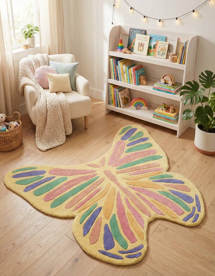 Detail image of 4' 2 x 4' 11 Playtime Kids Wool Freeform Rug