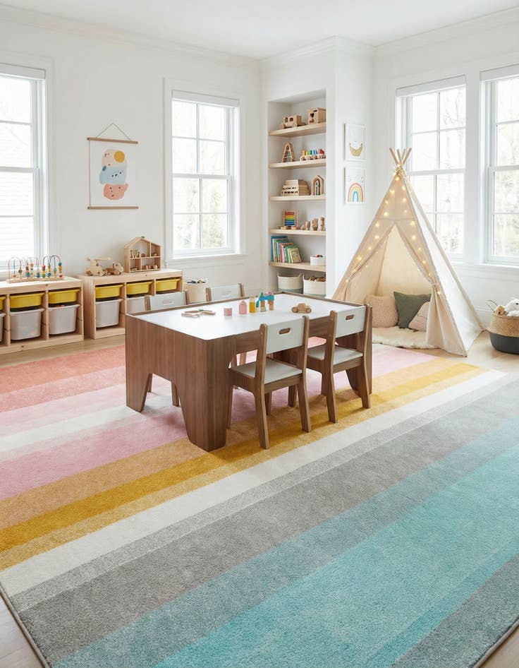 Detail image of 10' x 10' Whimsy Kids Square Rug