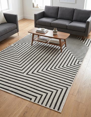 6' x 9' Easy-Clean Modern Indoor / Outdoor Rug