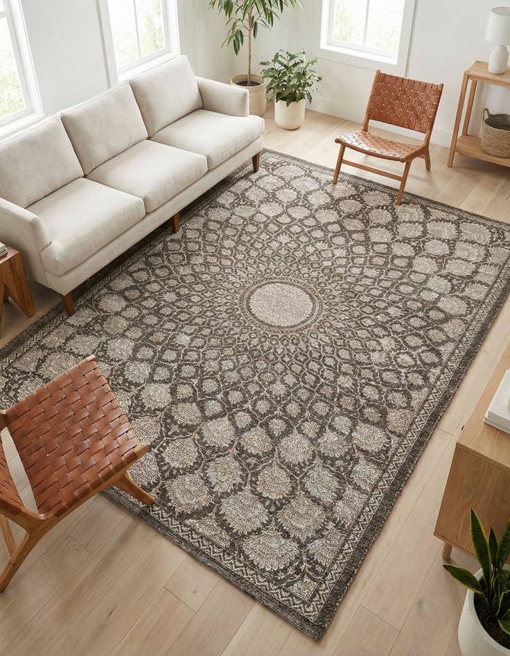 Detail image of 7' 10 x 10' Chenille Jute Rug