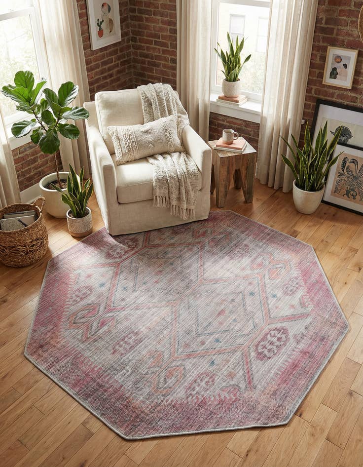 Detail image of 7' 10 x 7' 10  Washable Sisu Octagon Rug