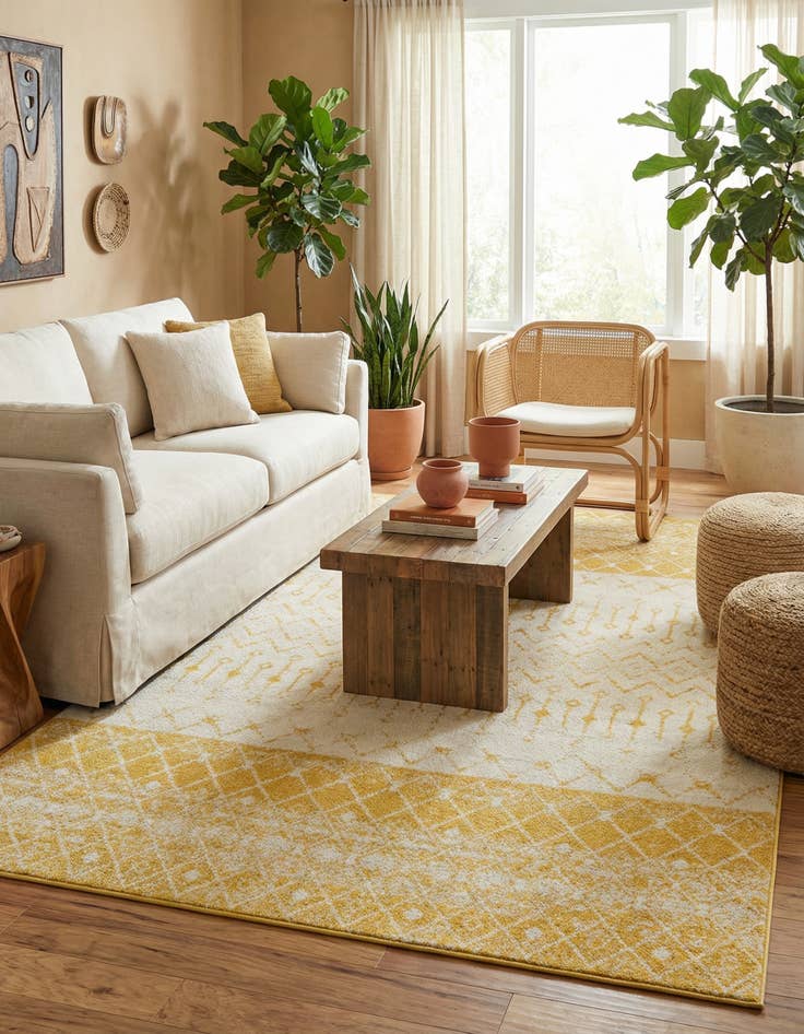 Detail image of  9' x 12' Moroccan Trellis Rug