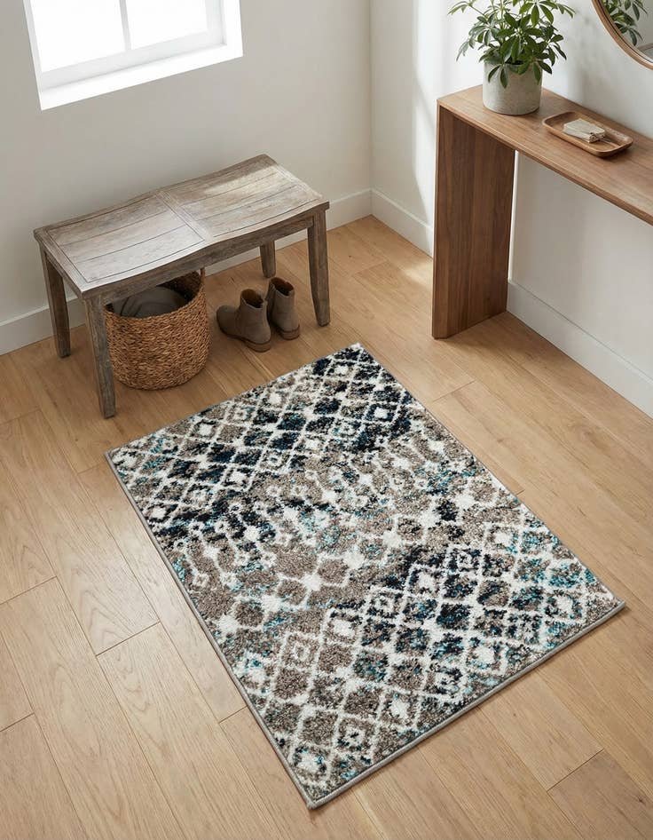 Detail image of 2' x 3' Moroccan Trellis Rug