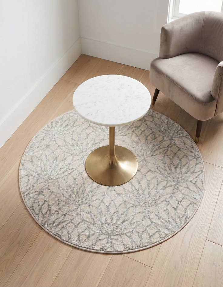 Detail image of 3' x 3'  Marilyn Monroe&trade; Glam Dahlia Round Rug