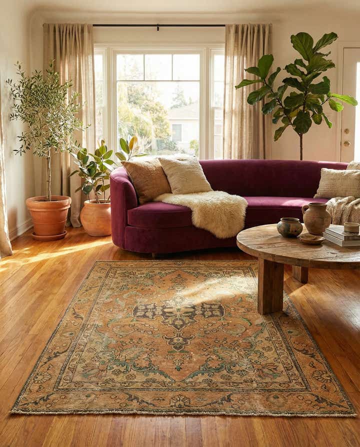 4' 2 x 5' 10 Vintage Rug