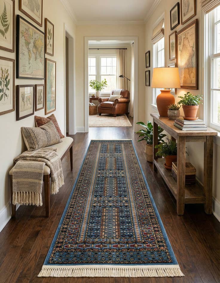 Detail image of 2' 7 x 12' Bokhara Runner Rug