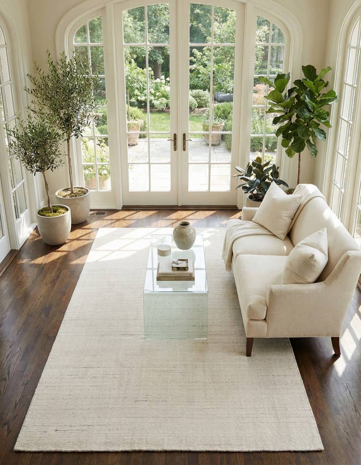 Detail image of 5' 1 x 8'  Hand Woven Jill Zarin English Manor Farmhouse Wool Rug