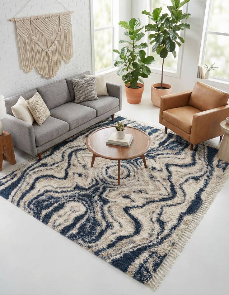 Detail image of 8' x 8' Lagom Shag Square Rug