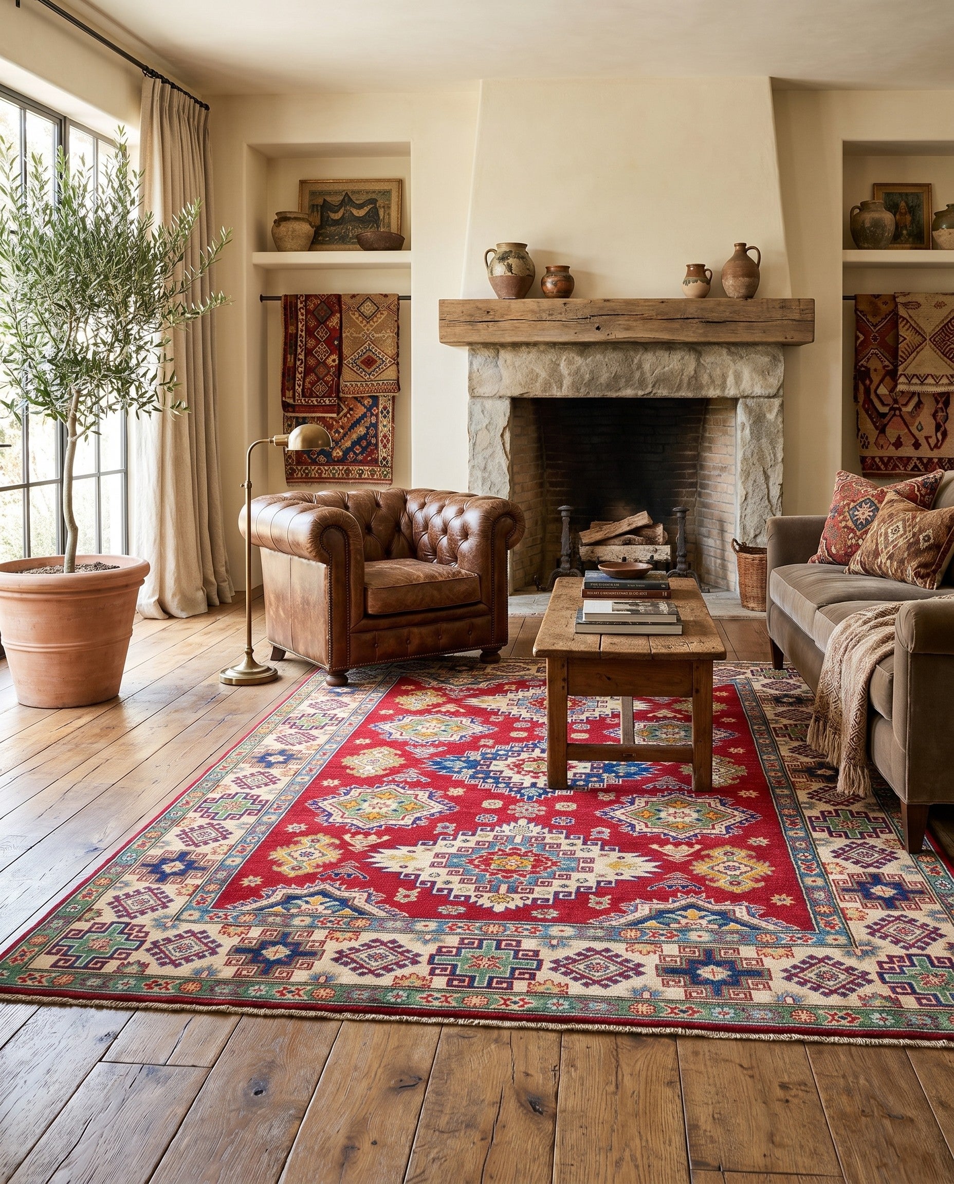Detail image 3 of 12: 5' 7 x 7' 9 Hand Knotted Kazak Rug