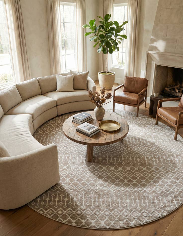 Detail image of 12' x 12' Kasbah Trellis Round Rug