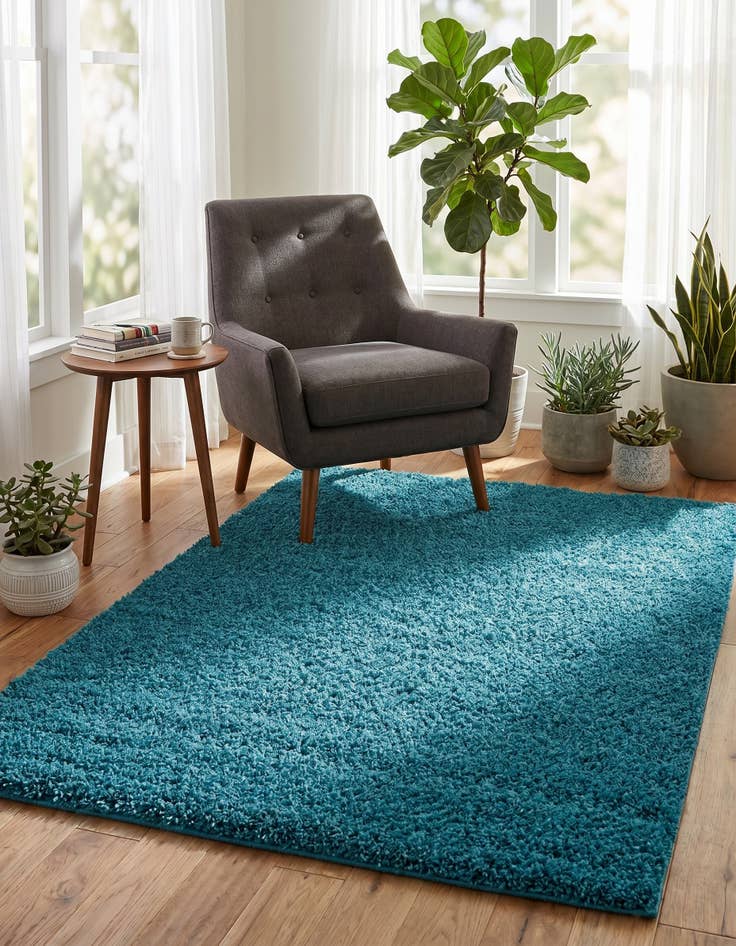 Detail image of 5' 3 x 7' Solid Shag Rug