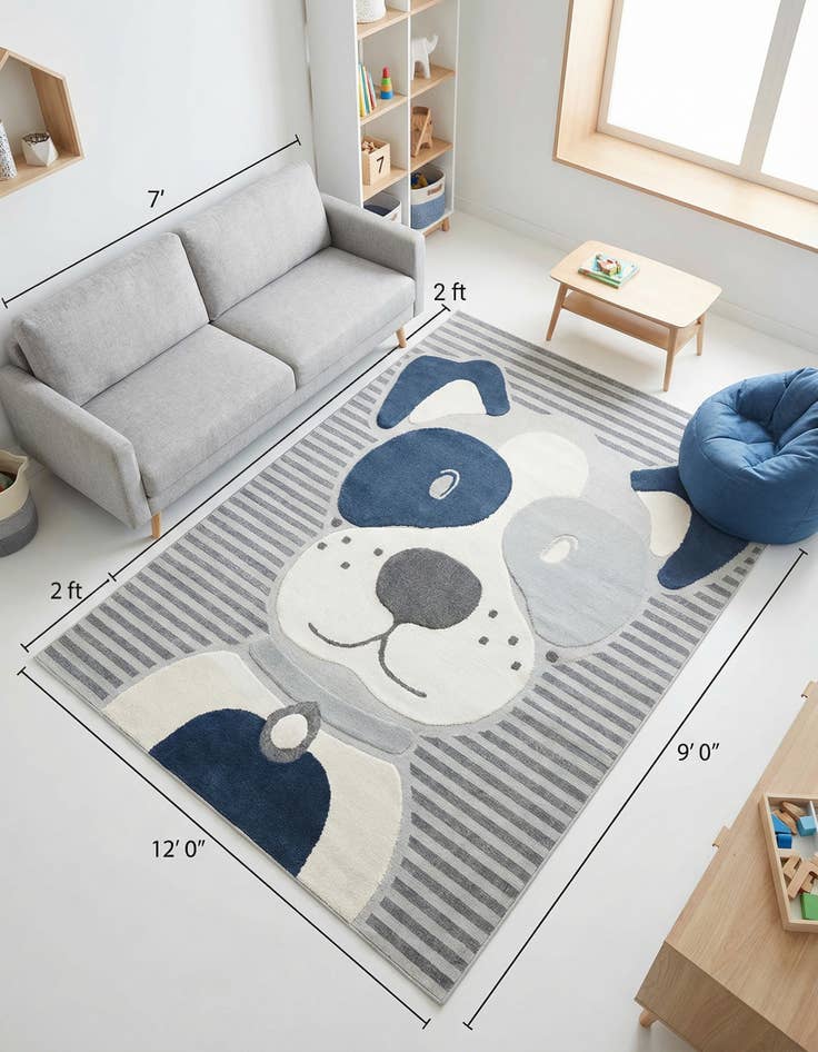 Detail image of 9' x 12' Whimsy Kids Rug