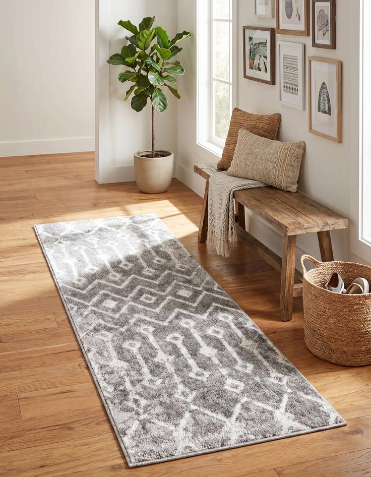 Detail image of 2' x 5' 3 Bohemian Trellis Runner Rug