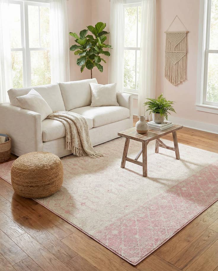 Detail image of 7' 10 x 7' 10 Moroccan Trellis Square Rug