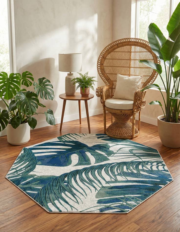 Detail image of 6' x 6' Blossom Octagon Rug