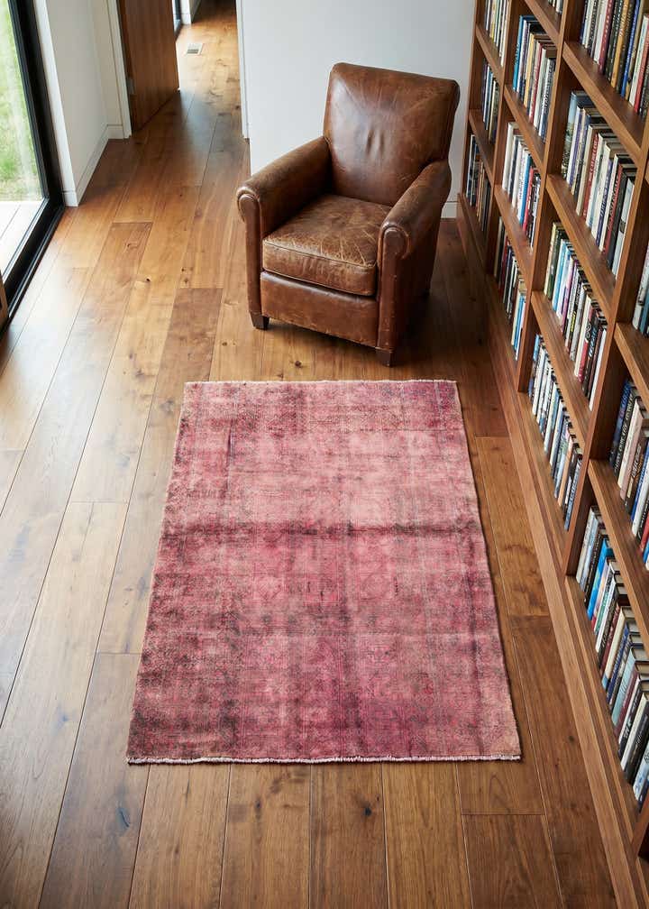 4' 3 x 5' Hand Knotted Ultra Vintage Persian Wool Rug