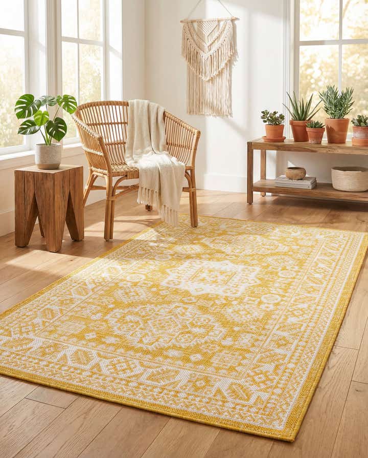 3' x 5' 3 Easy-Clean Aztec Indoor / Outdoor Rug