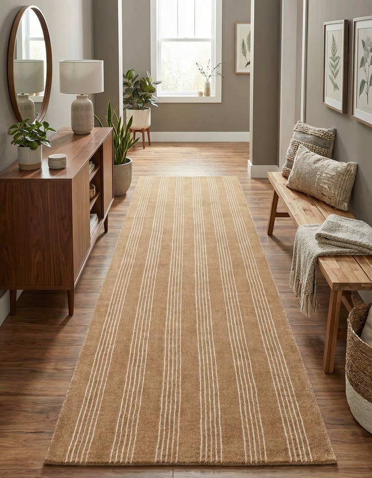 Detail image of  3' 3 x 10' Jill Zarin Striped Wool Runner Rug