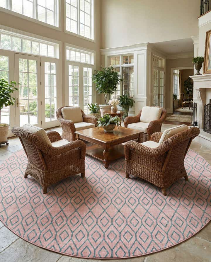 13' x 13' Easy-Clean Jill Zarin Turks and Caicos Indoor / Outdoor Round Rug