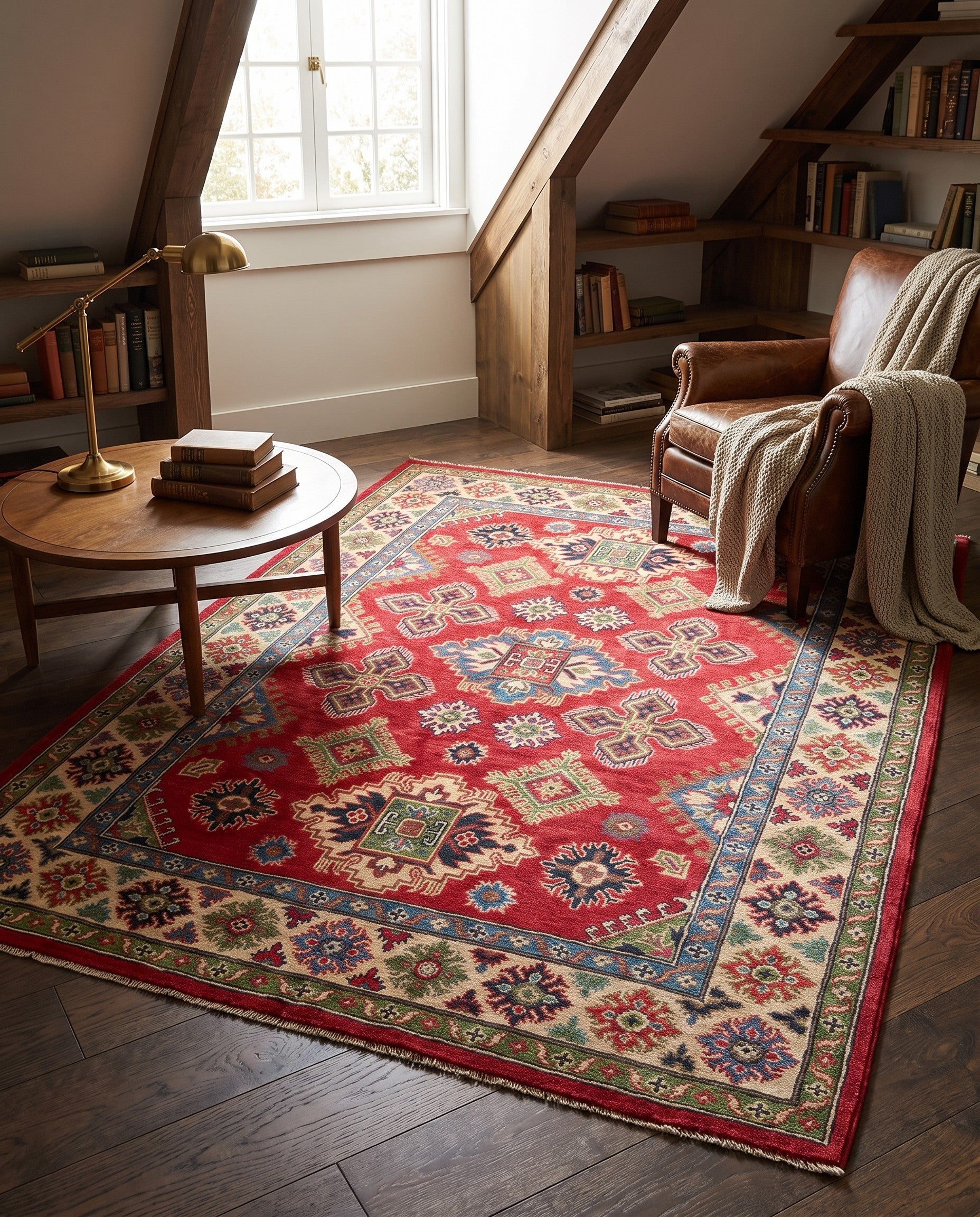Detail image 3 of 10: 5' 2 x 6' 11 Hand Knotted Kazak Rug