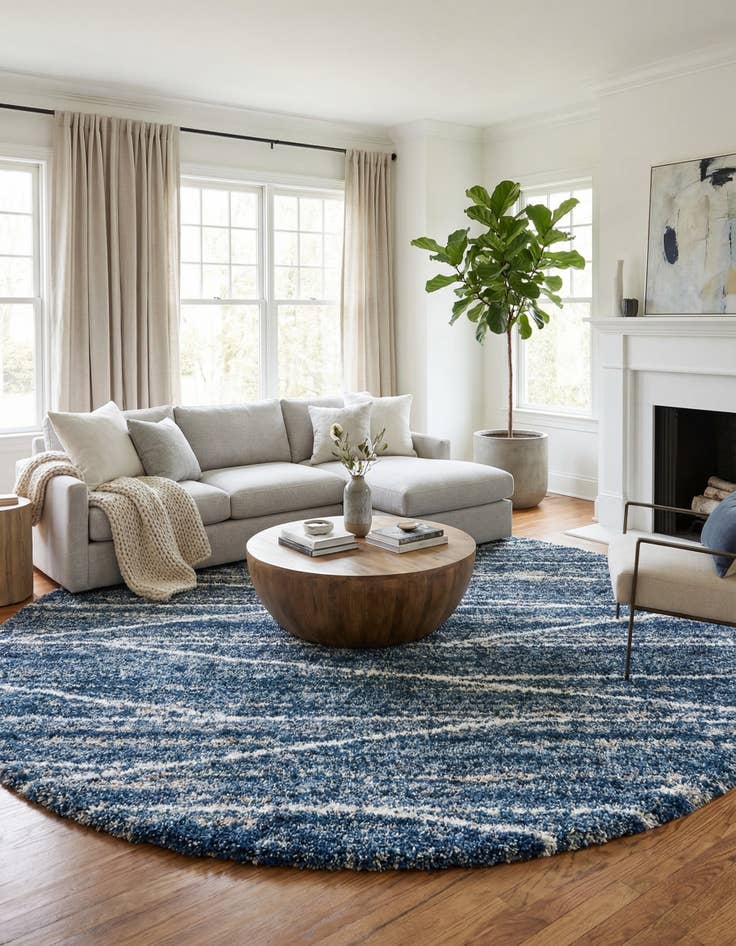 Detail image of 10' x 10' Serenity Shag Round Rug