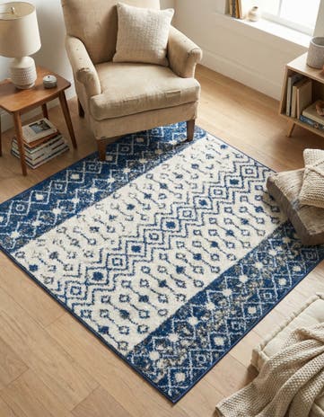 4' x 4' Moroccan Trellis Square Rug