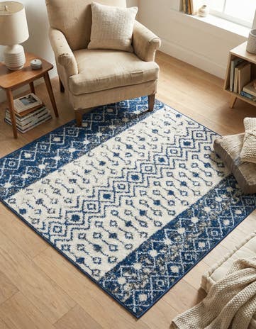 4' x 4' Moroccan Trellis Square Rug