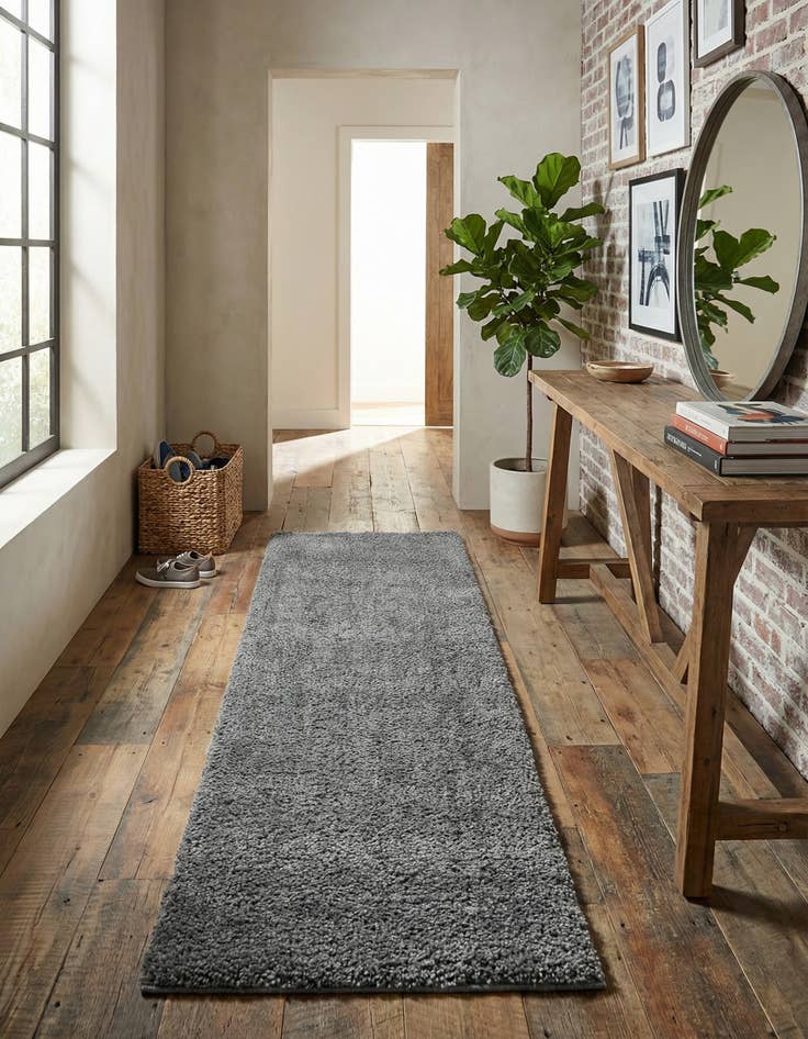 Detail image of 2' x 5' 3 Solid Frieze Runner Rug