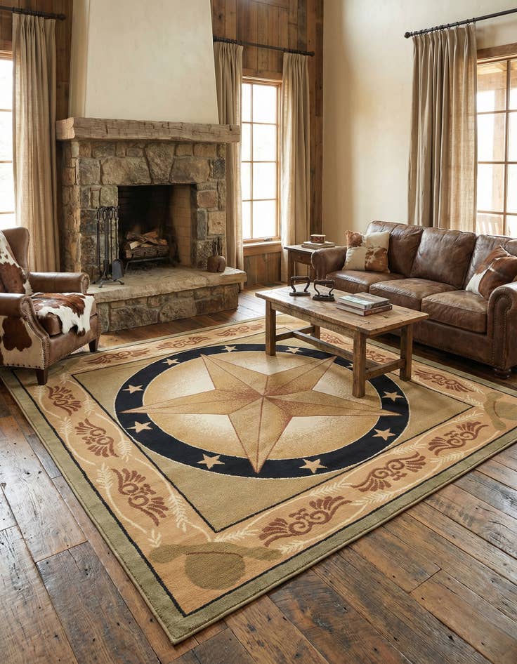 Detail image of 7' 10 x 7' 10 Pioneer Square Rug