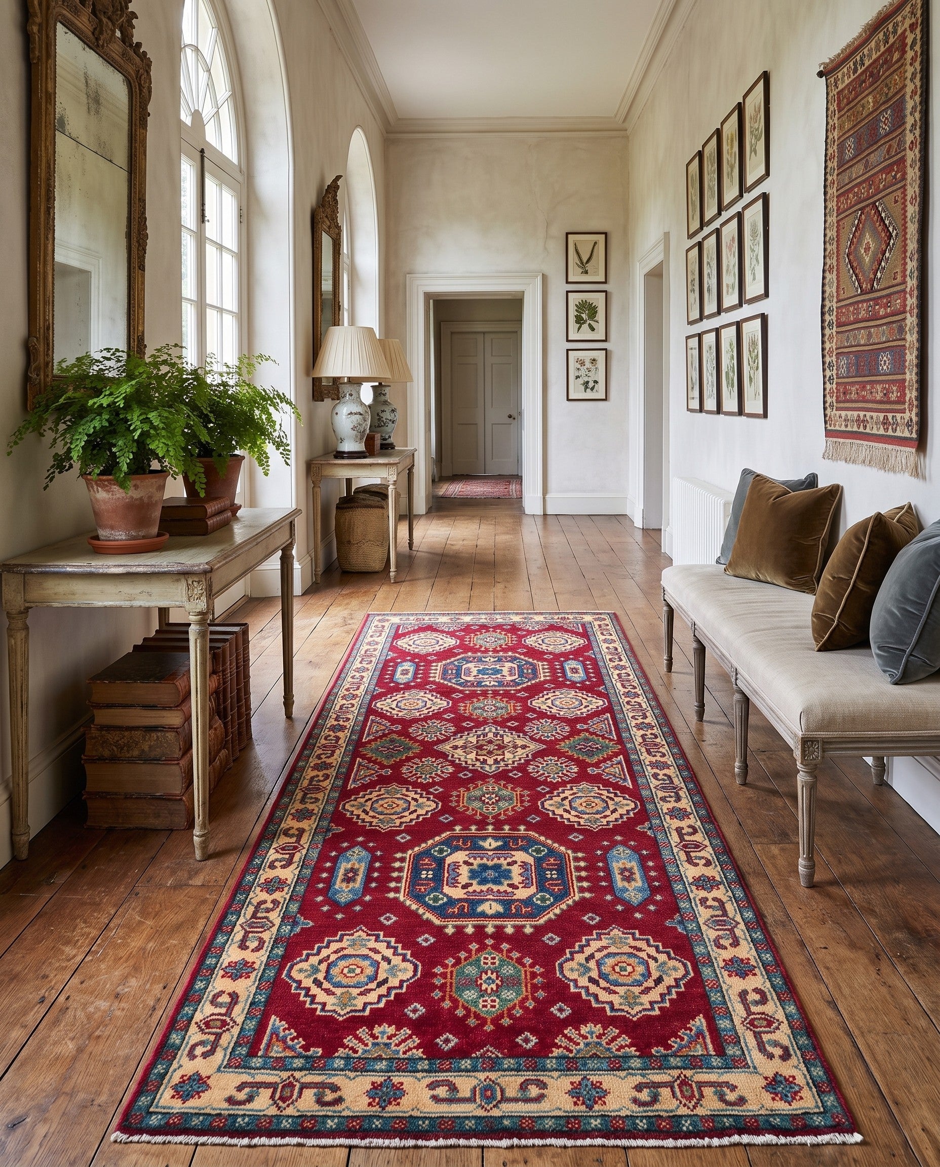 Detail image 3 of 10: 2' 10 x 6' 7 Hand Knotted Kazak Runner Rug