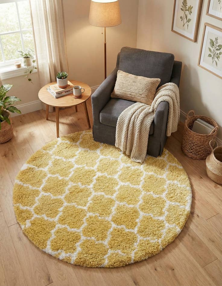 Detail image of 5' x 5' Marrakesh Shag Round Rug