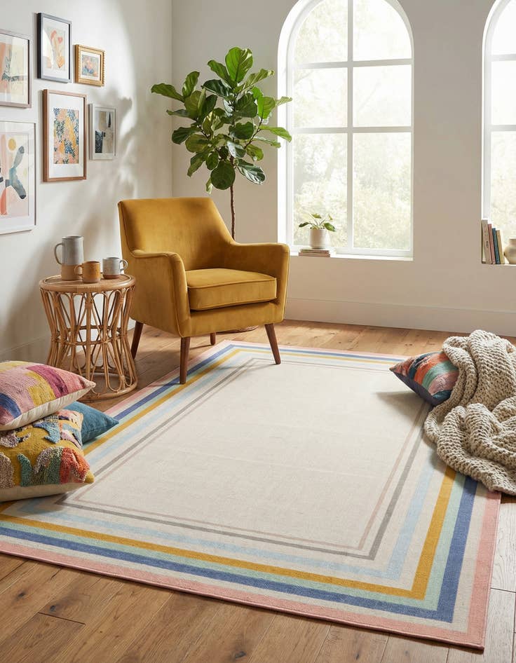 Detail image of 5' 3 x 8' Lotus Rug