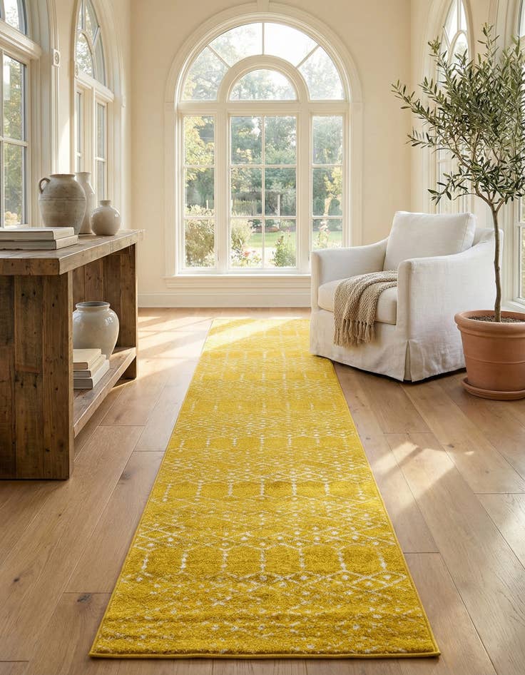 Detail image of 3' x 16' Paxon Trellis Runner Rug