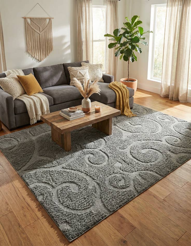 Detail image of 9' x 12' 2 Botanical Shag Rug