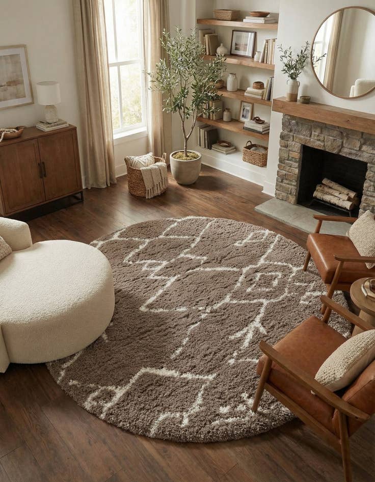 Detail image of 10' x 10' Infinity Shag Round Rug