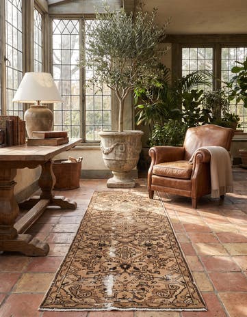 2' 7 x 8' 9 Hand Knotted Ultra Vintage Persian Wool Round Rug