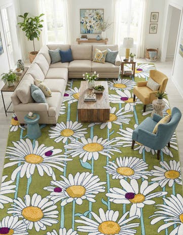 Green Bloom Rug