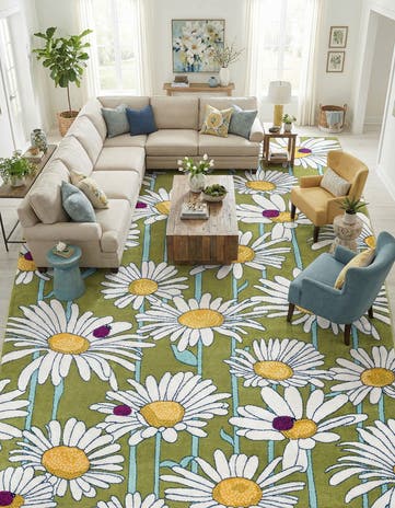 Green Bloom Rug