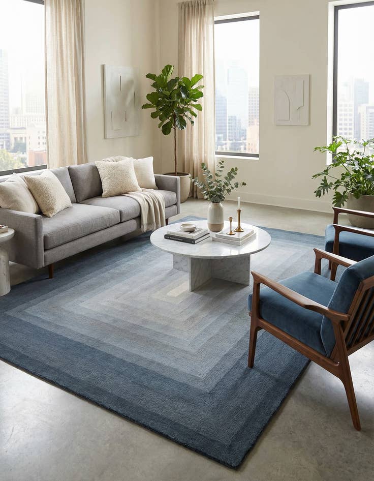 Detail image of 9' x 12' Ombre Wool Rug